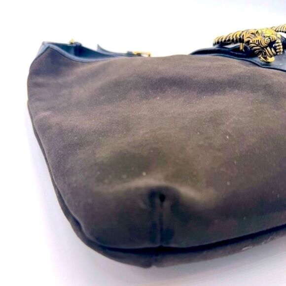 Auth Tom Ford for Gucci Brown Suede Black Leather Trim Dionysus Jackie Hobo Bag - Picture 9 of 16